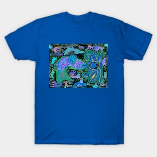 Kuna Indian Octopus and Fishermen T-Shirt